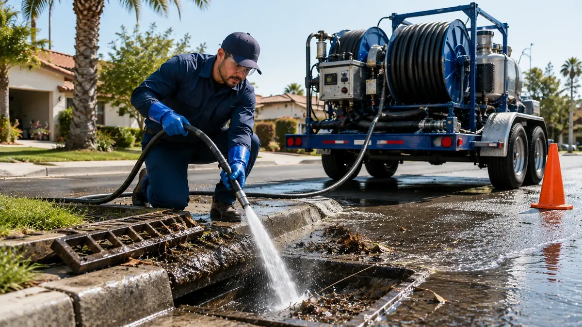 Storm Drain Hydro Jet Cleaning in Exeter