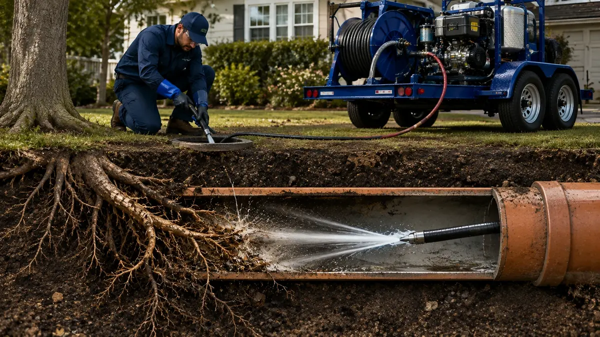 Tree Root Removal with Hydro Jetting in Exeter
